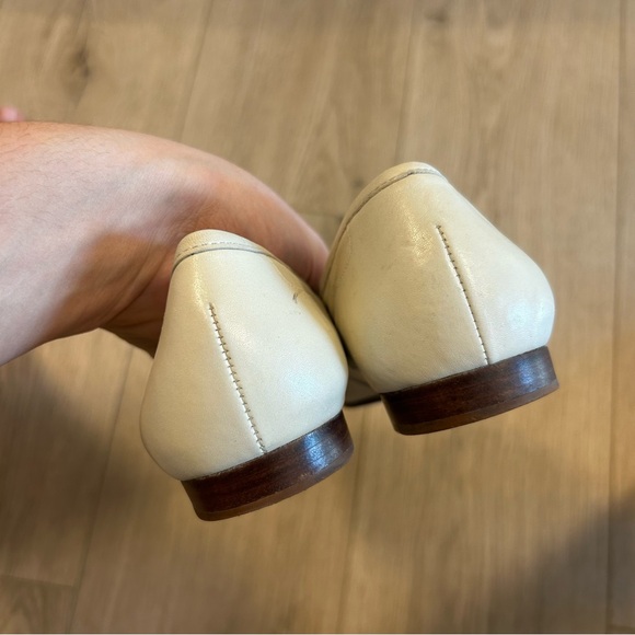 Enzo Angiolini Cream Leather Loafers Size 6 - Picture 7 of 11